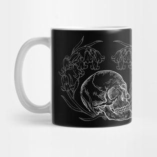 Botanical Skull - Etching Engraving Esoteric Drawing Mug